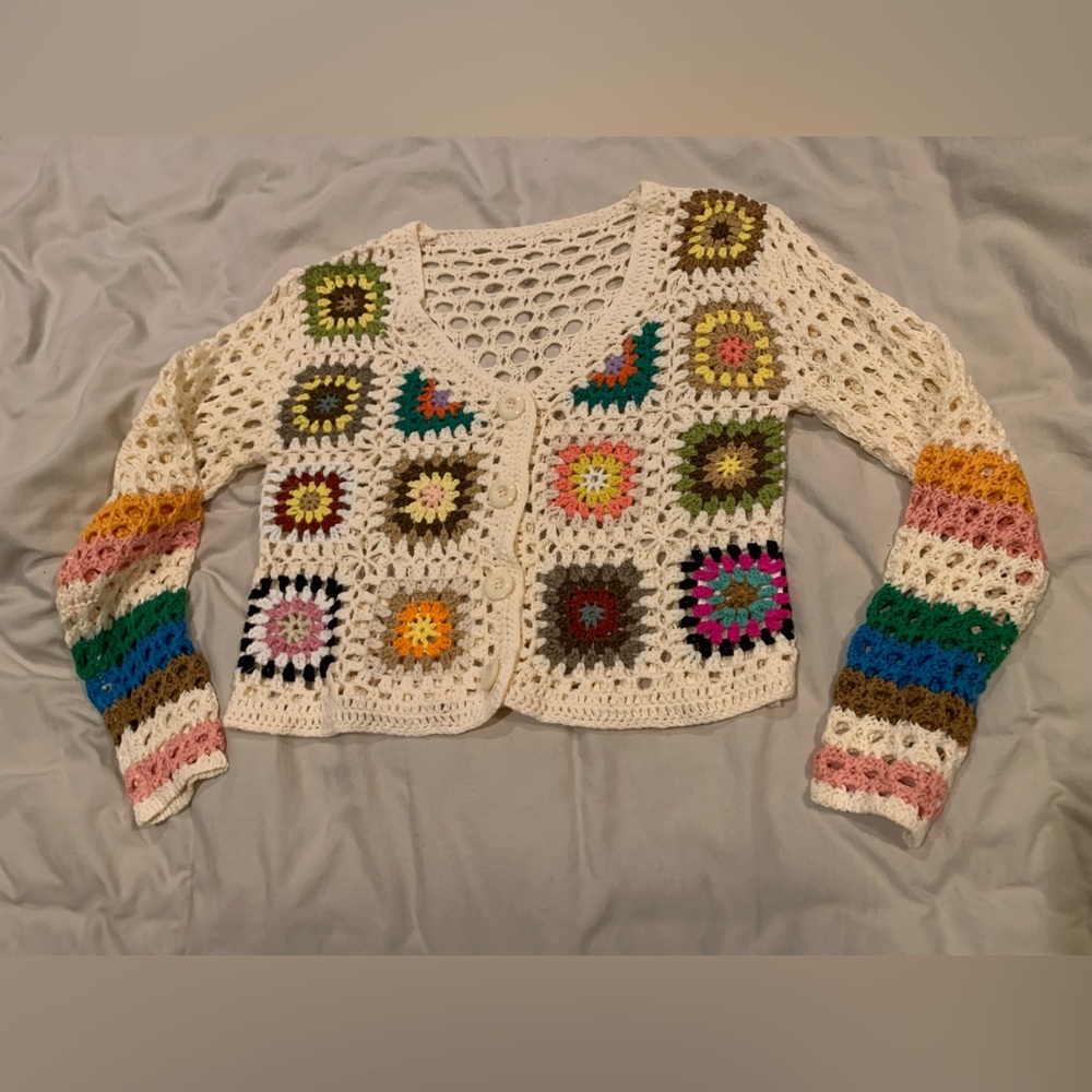 Colorful Crochet Women's Sweater